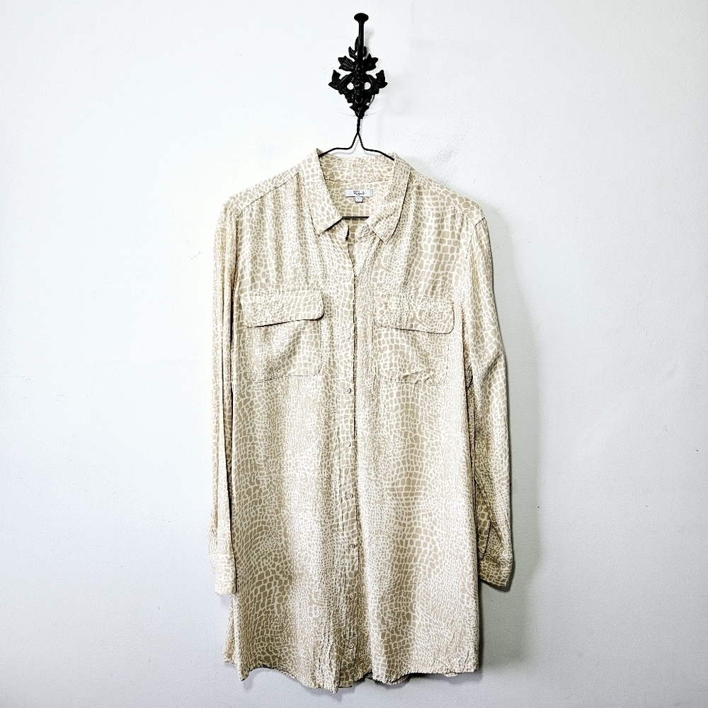 Rails Alix Shirt Dress Size L Button Up Long Sleeve Collared EUC
